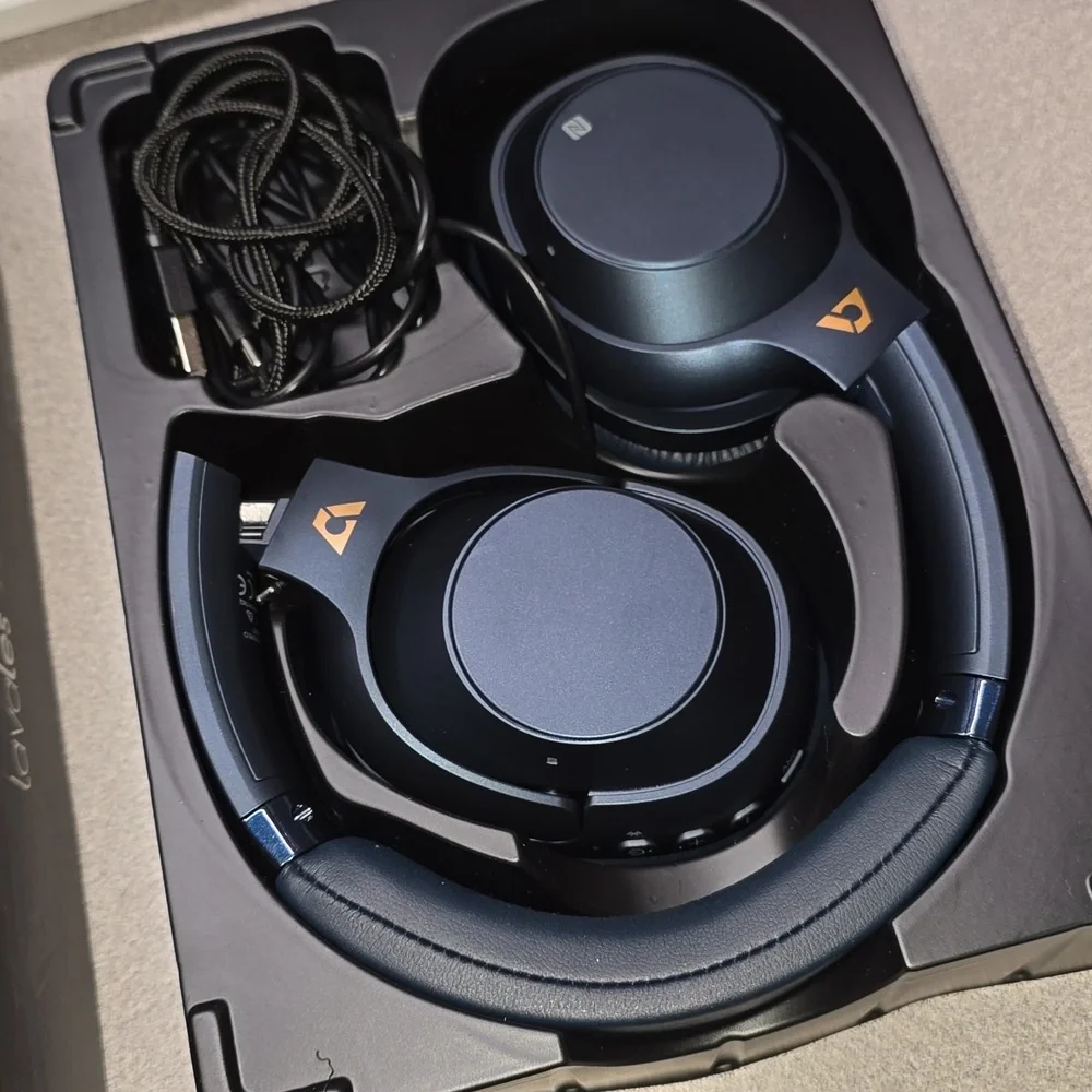 (C2) E600Pro Headphones Hybrid Active Noise Cancelling, Wireless Bluetooth